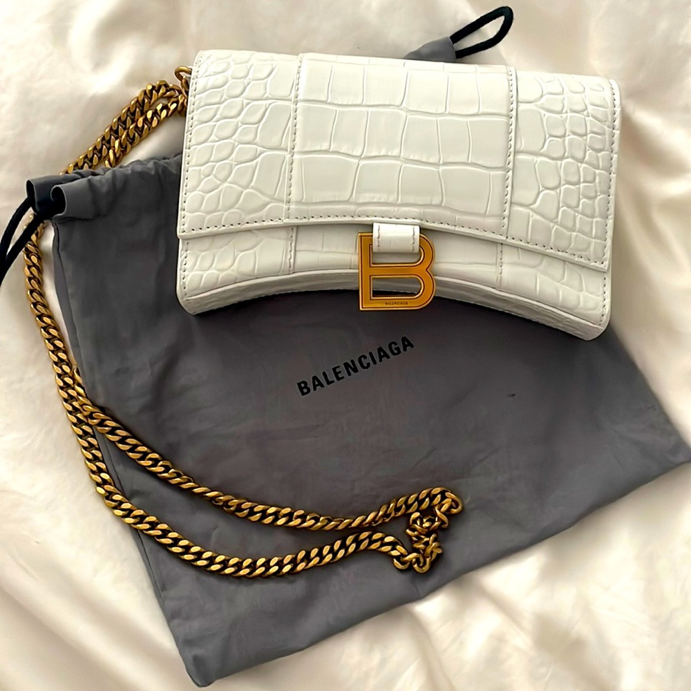 White Balenciaga Croc Bag